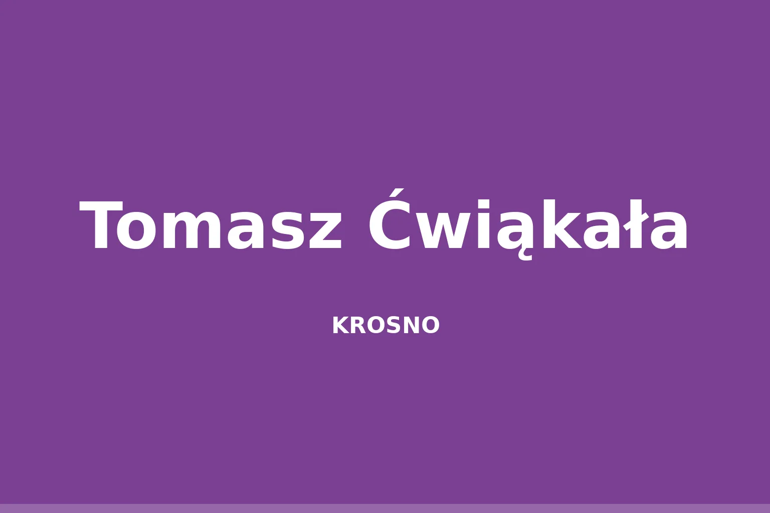 Tomasz Ćwiąkała