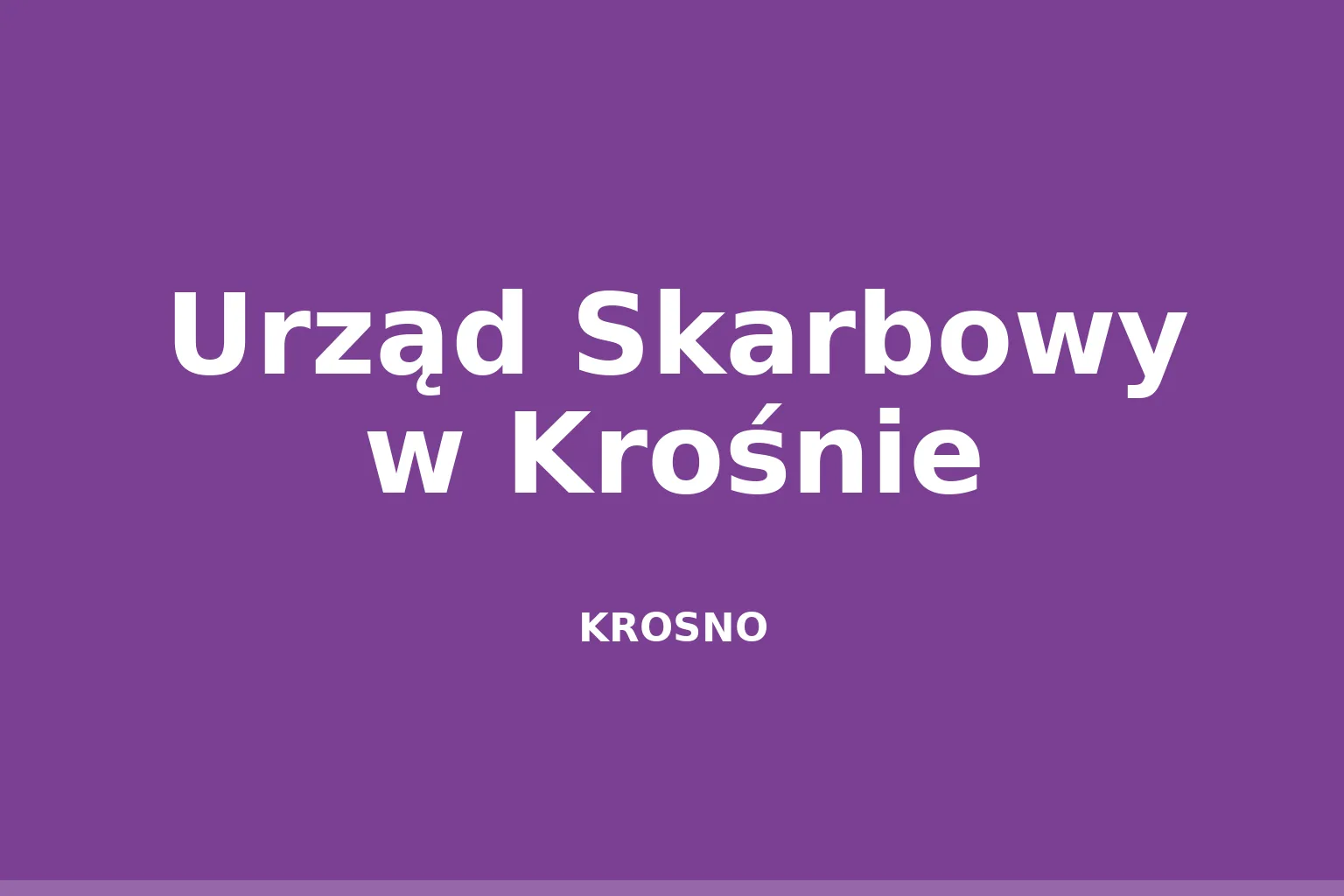 Urząd Skarbowy w Krośnie